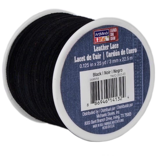 6 Pack: 1/8" Suede Leather Lace Trim by ArtMinds